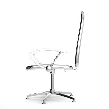 Rendered 3d reflective chairの写真素材