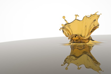 Splash of yelow liquidの写真素材