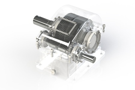 Shiny Gears on white backgroundの写真素材