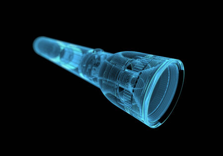 Flashlight  3D xray blue transparent の写真素材