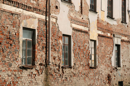Wall of old buildingの写真素材