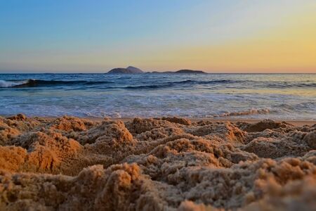 Sand and sea of the sports competition city of Rio de Janeiroの写真素材