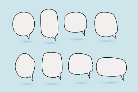 speech bubble speech balloon suitable for illustration and comicのイラスト素材
