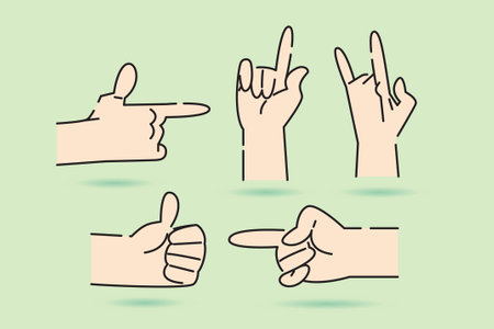 cat hand illustration, cat signature in flat designのイラスト素材