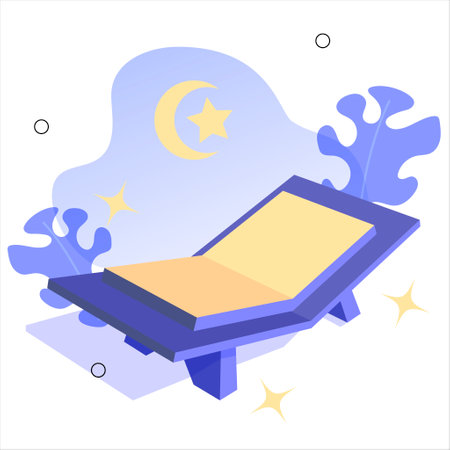 Holy quran, Islamic book, Arabic book, Quran Kareem, Cover quran, Islamic book.arabic calligraphy that means the Holy Quran for your design isolated. vector illustration.のイラスト素材