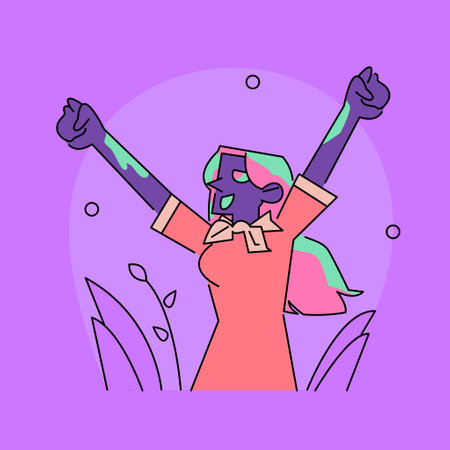 Vector Art of Fun-loving Characters Celebrating Holi, the Hindu Festival of Colorsのイラスト素材