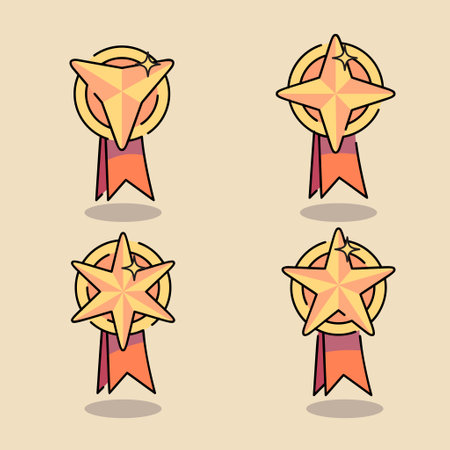 Golden for winners and others sport trophyのイラスト素材