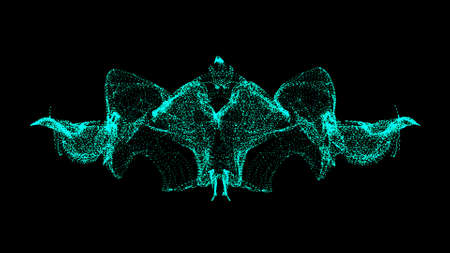 Beautiful Illustration of a ghost with black backgroundの写真素材