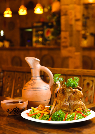 Roasted whole chickenの写真素材