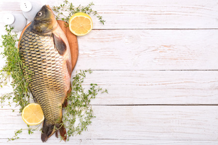 Fish. Cooking concept.Background.の写真素材