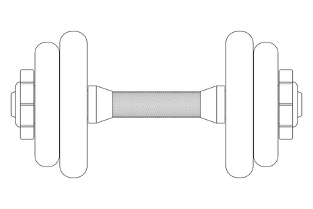 Weights, dumbell. illustration isolated on white backgroundのイラスト素材