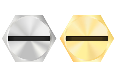 Screw head. illustration isolated on white background.のイラスト素材