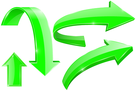 Green arrows. Web shiny iconsのイラスト素材