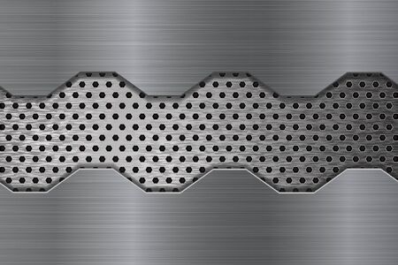 Metal background with perforationのイラスト素材