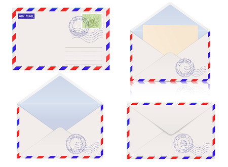 Air mail envelopeのイラスト素材