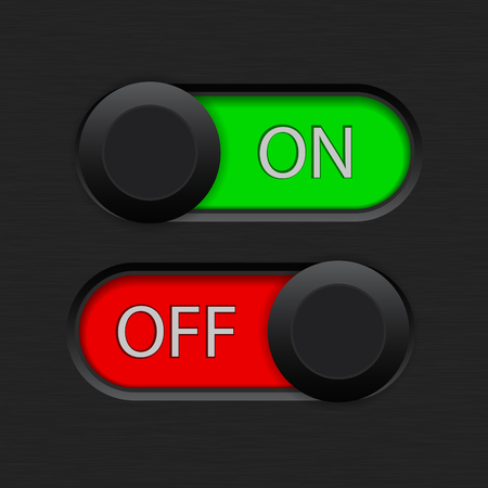 On and off toggle switchのイラスト素材