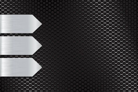 Metal perforated background with steel tagsのイラスト素材