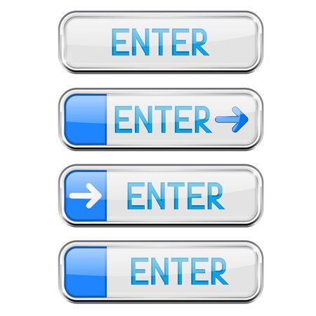 White and blue ENTER buttonsのイラスト素材