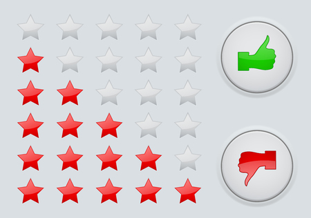 Rating stars. Interface elementのイラスト素材