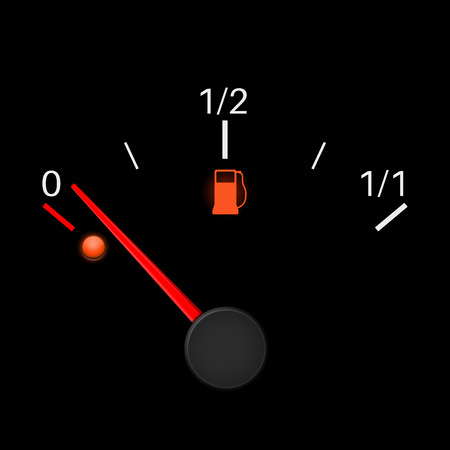 Fuel gauge black. Empty tankのイラスト素材
