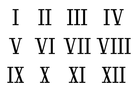 Roman numeralsのイラスト素材