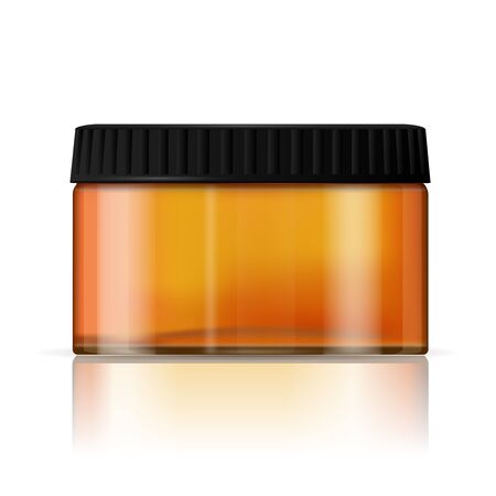 Cream bottle. Brown containerのイラスト素材