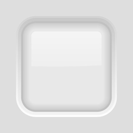 White square button. Shiny 3d iconのイラスト素材