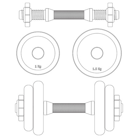 Dumbbell iconのイラスト素材