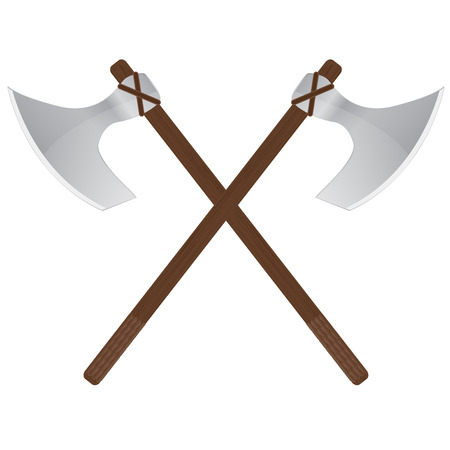 Viking axe. medieval weapons.のイラスト素材