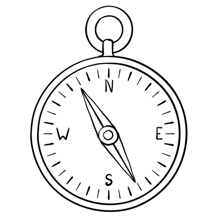 Compass icon in  Doodle illustrationのイラスト素材