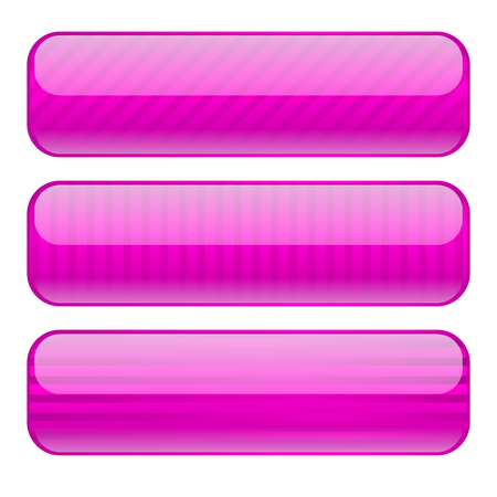 Violet oval buttons. Blank icons with stripe designのイラスト素材