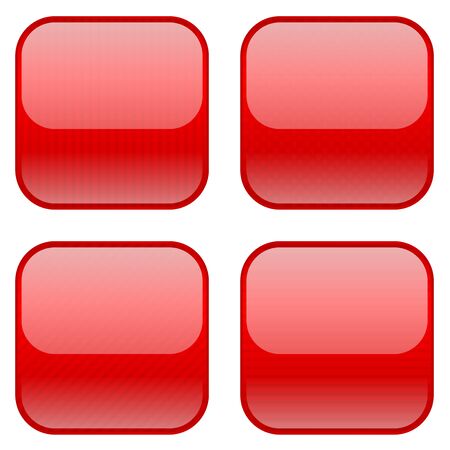 Red square icons setのイラスト素材