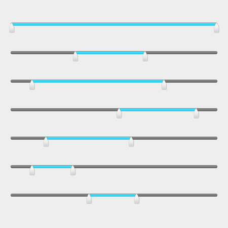 Slider bars. Range levels. Vector 3d illustrationのイラスト素材