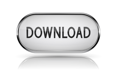 DOWNLOAD black oval button on blue perforated background. Vector 3d illustrationのイラスト素材