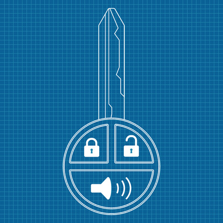 Car key iconのイラスト素材