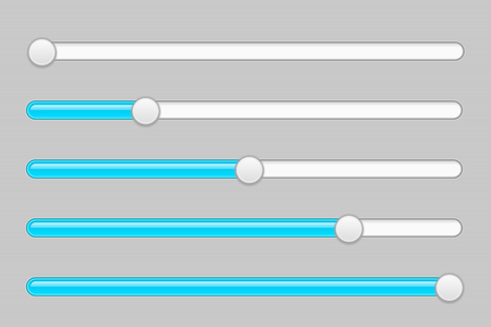 Blue and gray slider bars vector illustration.のイラスト素材