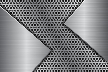 Metal perforated background with iron platesのイラスト素材