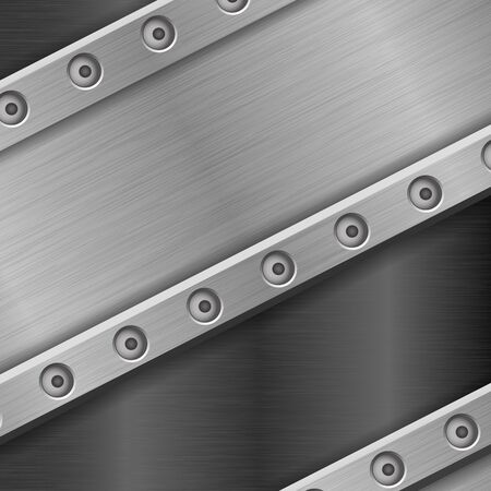 Metal background with rivetsのイラスト素材