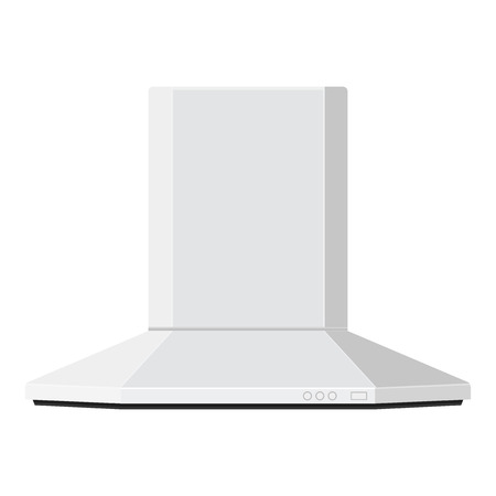 Hood, kitchen air vent. Flat design. Vector illustration isolated on white backgroundのイラスト素材