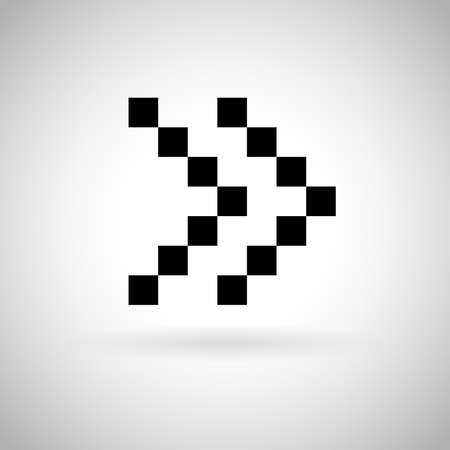 Arrow icon. Dotted double icon or Fast forward buttonのイラスト素材