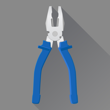 Pliers. 3d image on gray backgroundのイラスト素材