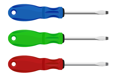 Screwdrivers. Colored setのイラスト素材