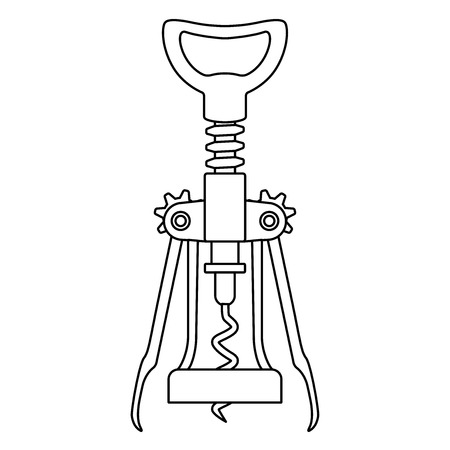 Corkscrew. Outline drawingの写真素材