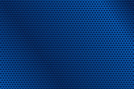 Blue metal perforated background. Vector 3d illustrationのイラスト素材