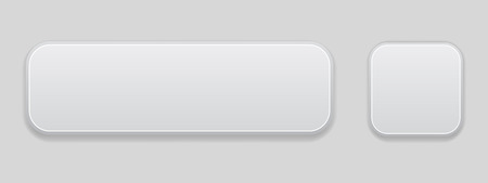 White plastic buttons. Web user interface. Vector 3d illustrationのイラスト素材