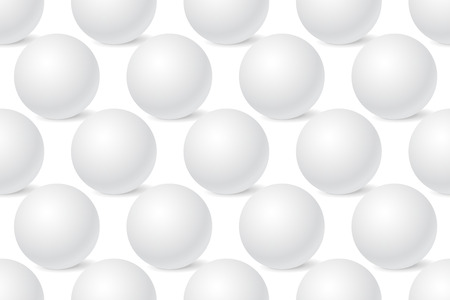 White sphere mockup. 3d template. Seamless pattern. Vector illustrationのイラスト素材