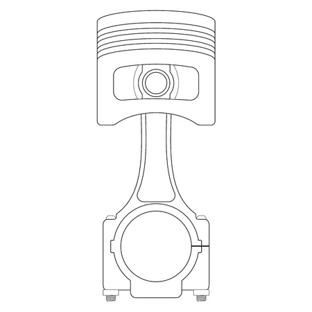 Piston. Outline iconのイラスト素材
