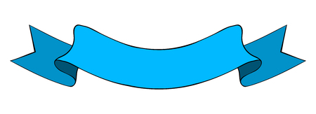 Blue ribbon banner. Vector illustration isolated on white backgroundのイラスト素材