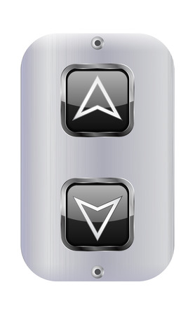 Elevator buttons. Lift panel