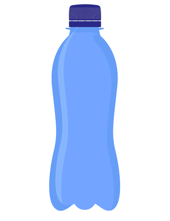 Blue bottle of water. Vector illustration isolated on white backgroundのイラスト素材